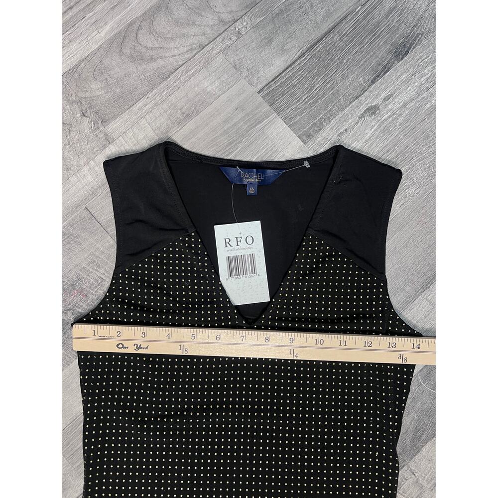 Rachel Roy Black Gold Studded Bodycon Midi Dress XS NWT - Picture 7 of 8